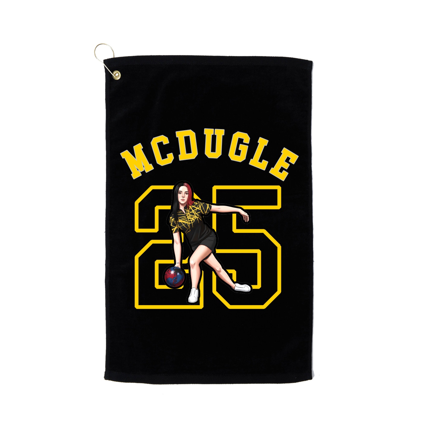 Golf Towel — Shirsey Arch in Black