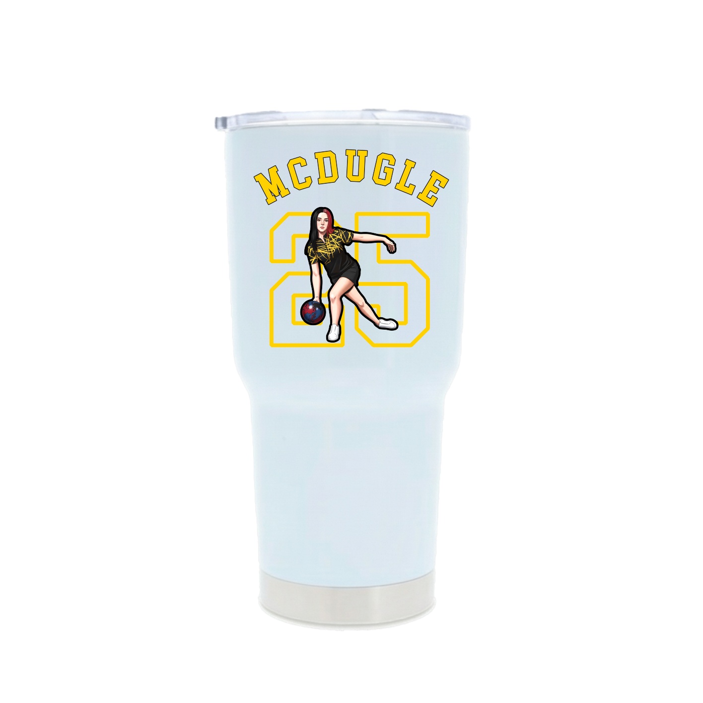 30oz Stainless Steel Tumbler — Shirsey Arch in White