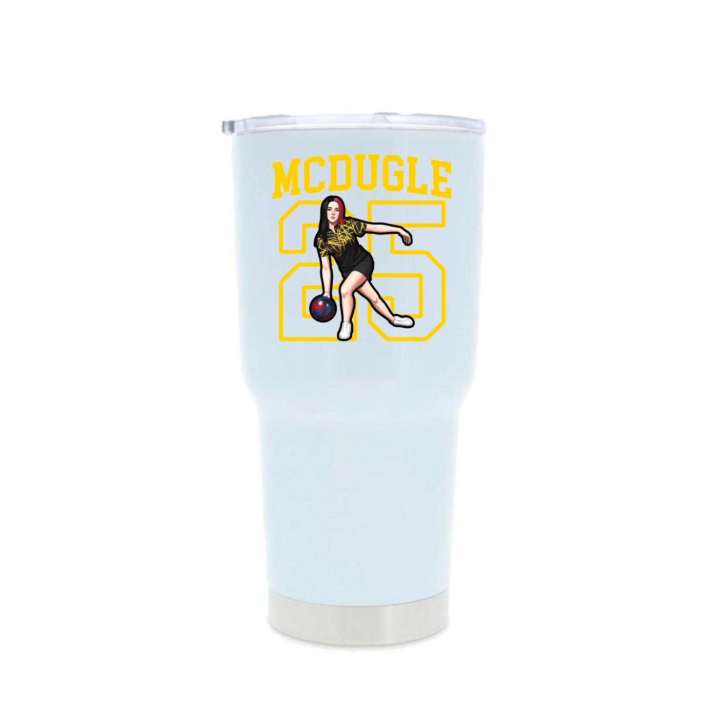 30oz Stainless Steel Tumbler — Shirsey in White