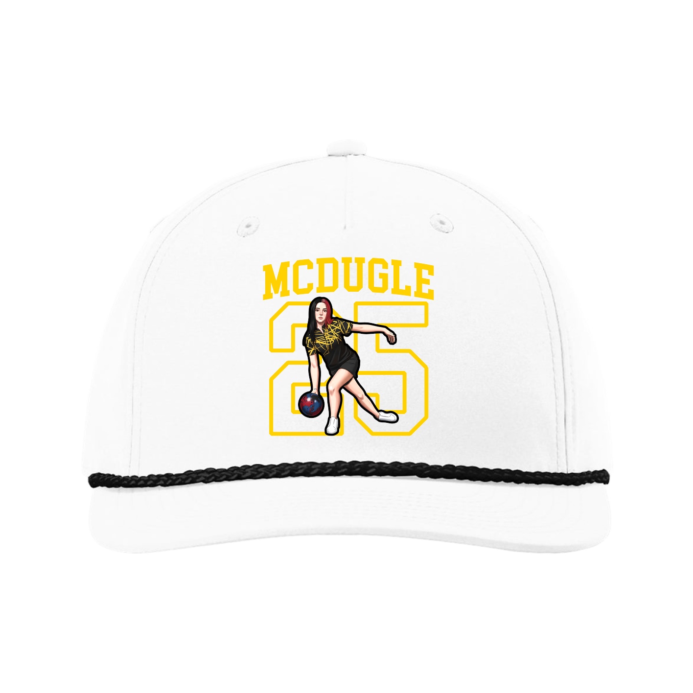 Five-Panel Classic Rope Cap — Shirsey in White