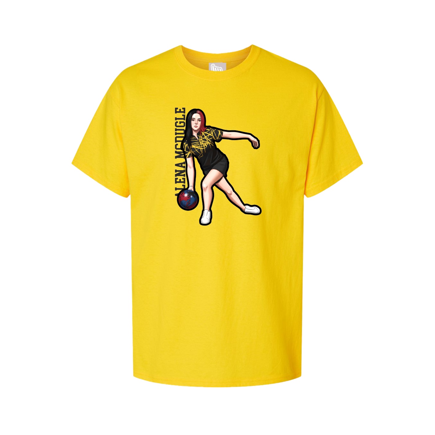 Tee — Name Vertical in Gold