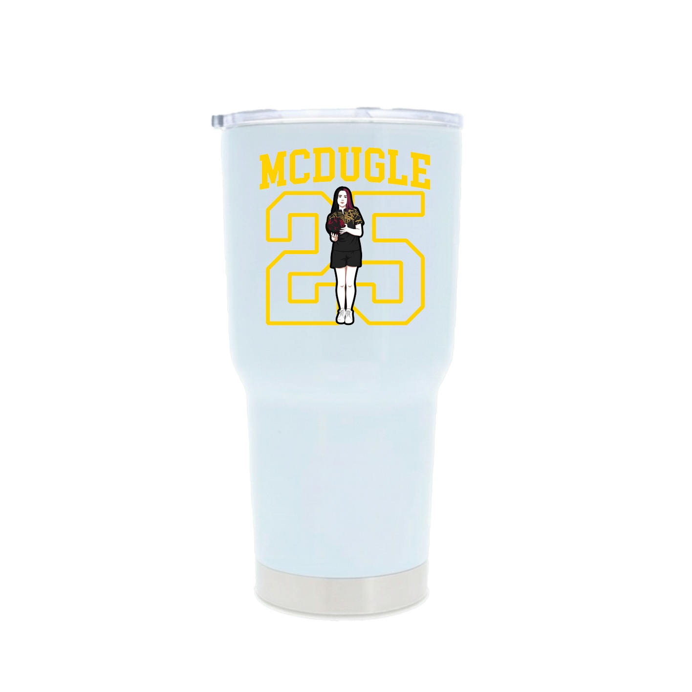 30oz Stainless Steel Tumbler — Shirsey in White