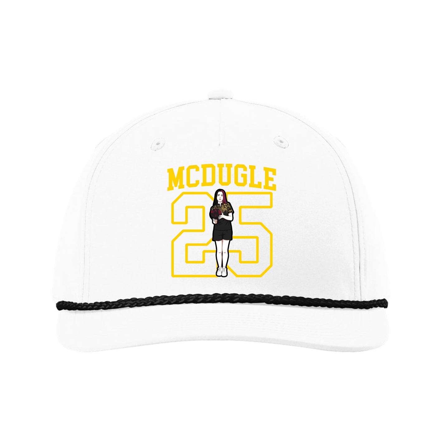 Five-Panel Classic Rope Cap — Shirsey in White