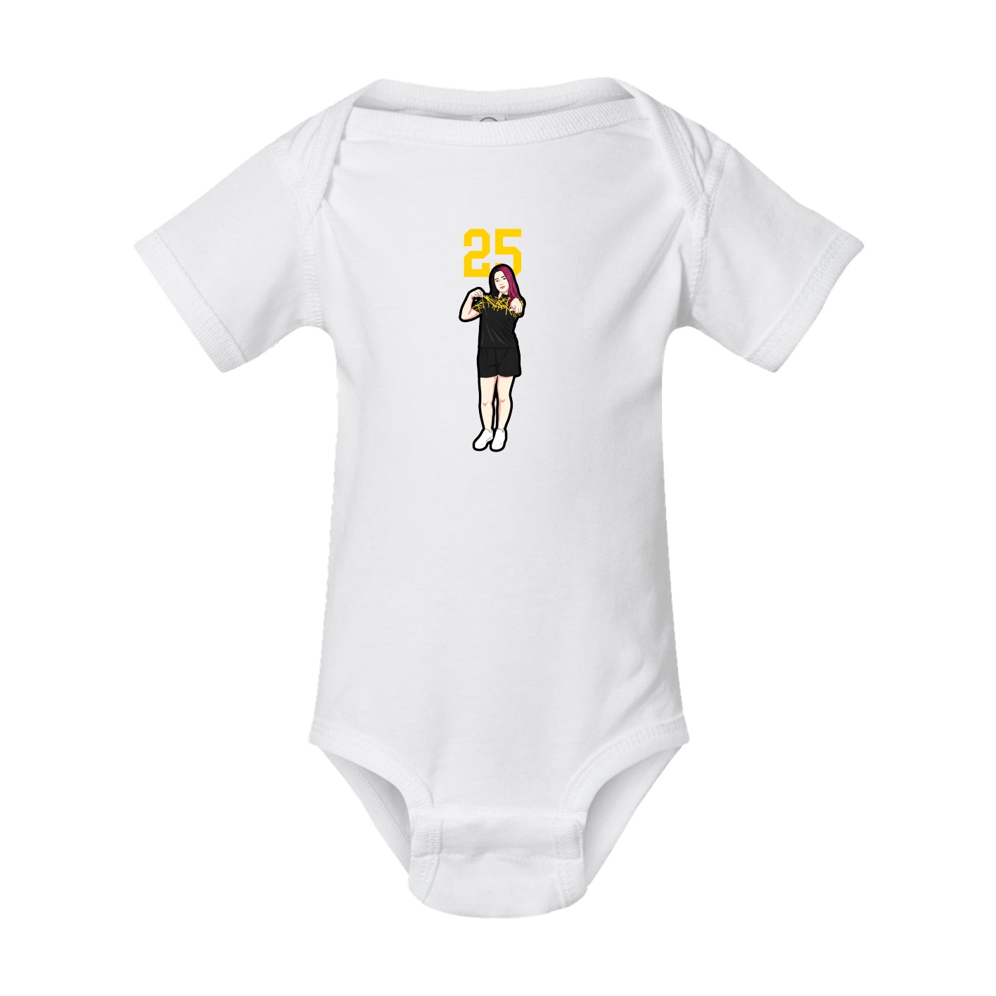 Baby Onesie — Number Top in White