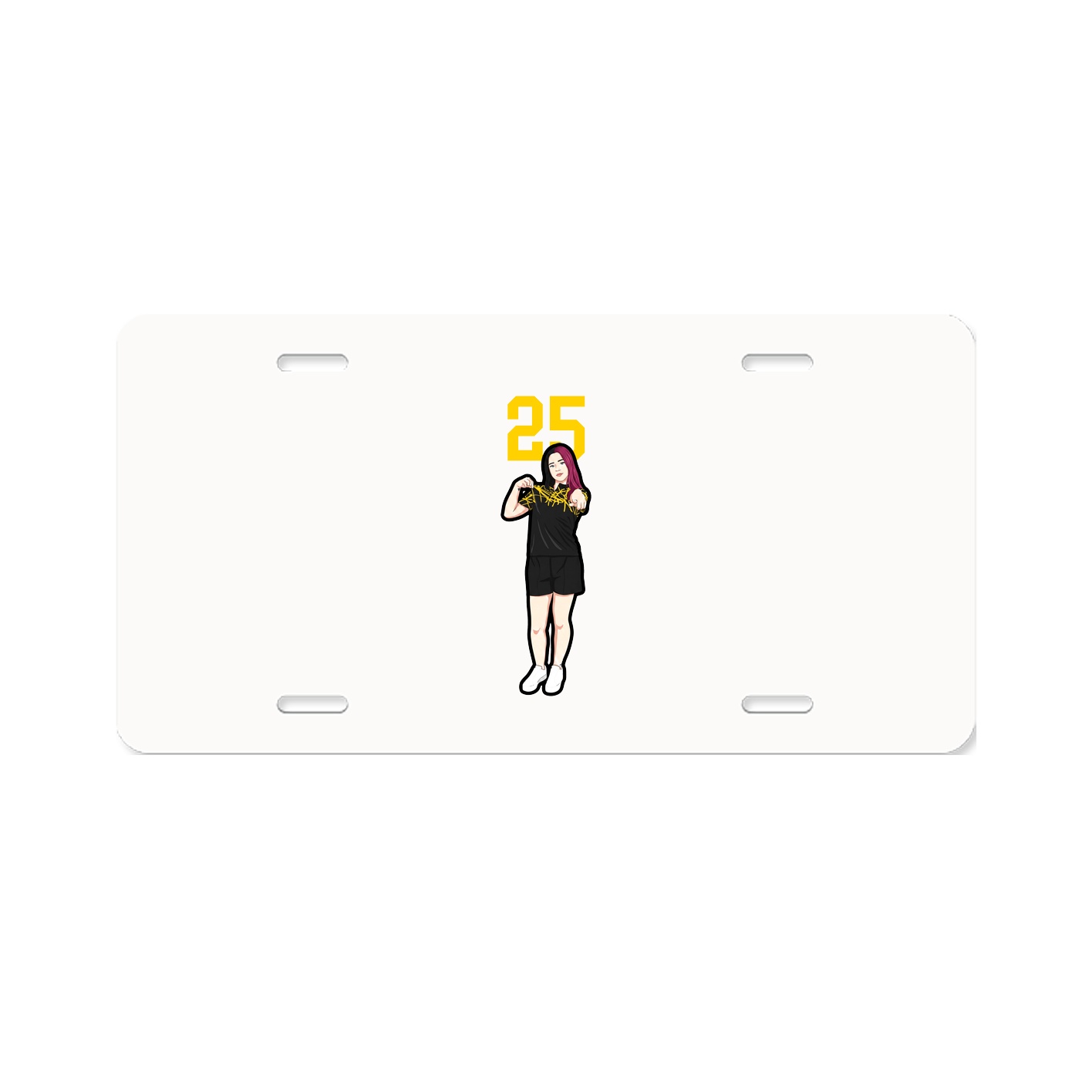 License Plate — Number Top in Classic