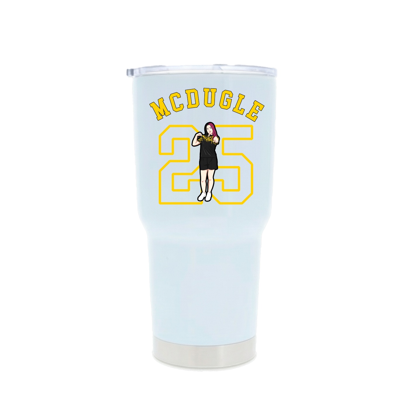 30oz Stainless Steel Tumbler — Shirsey Arch in White