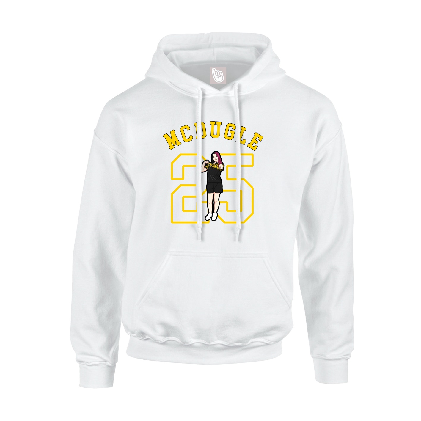 Youth Hoodie — Shirsey Arch in White