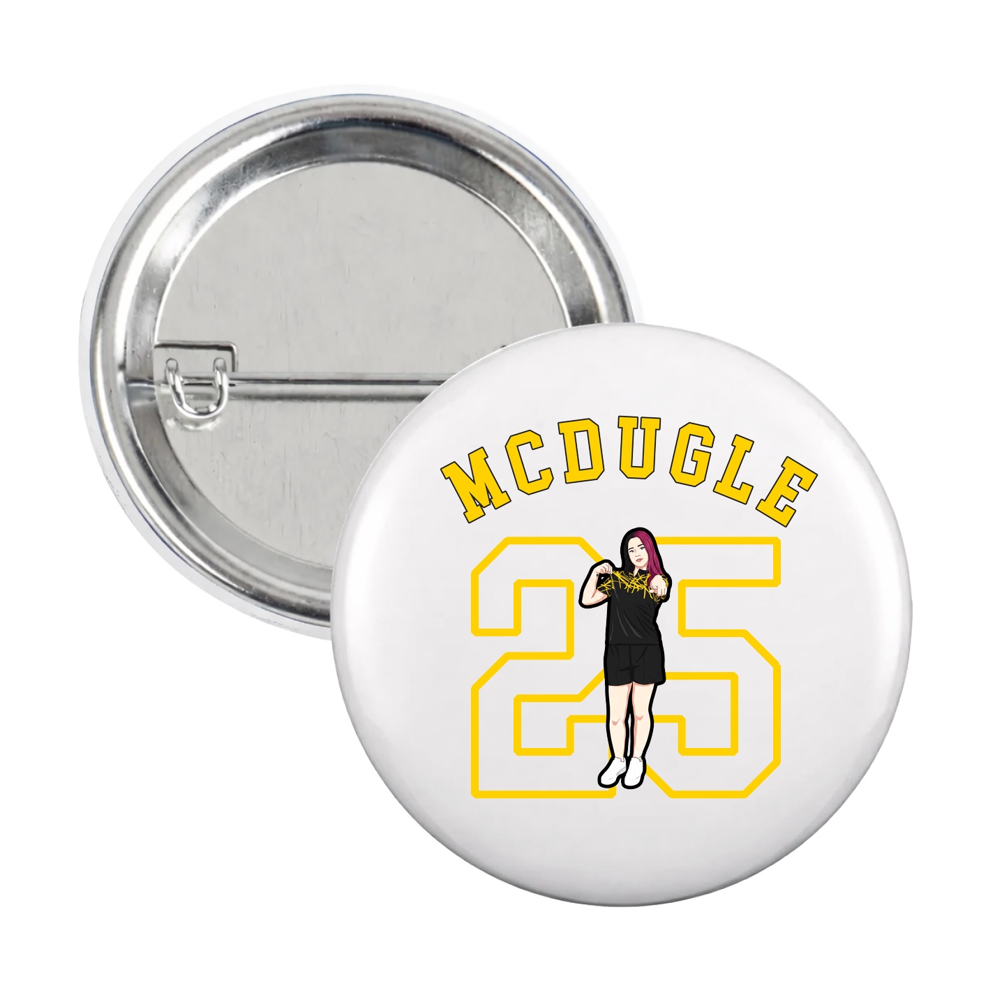 Game Day Button — Shirsey Arch in White