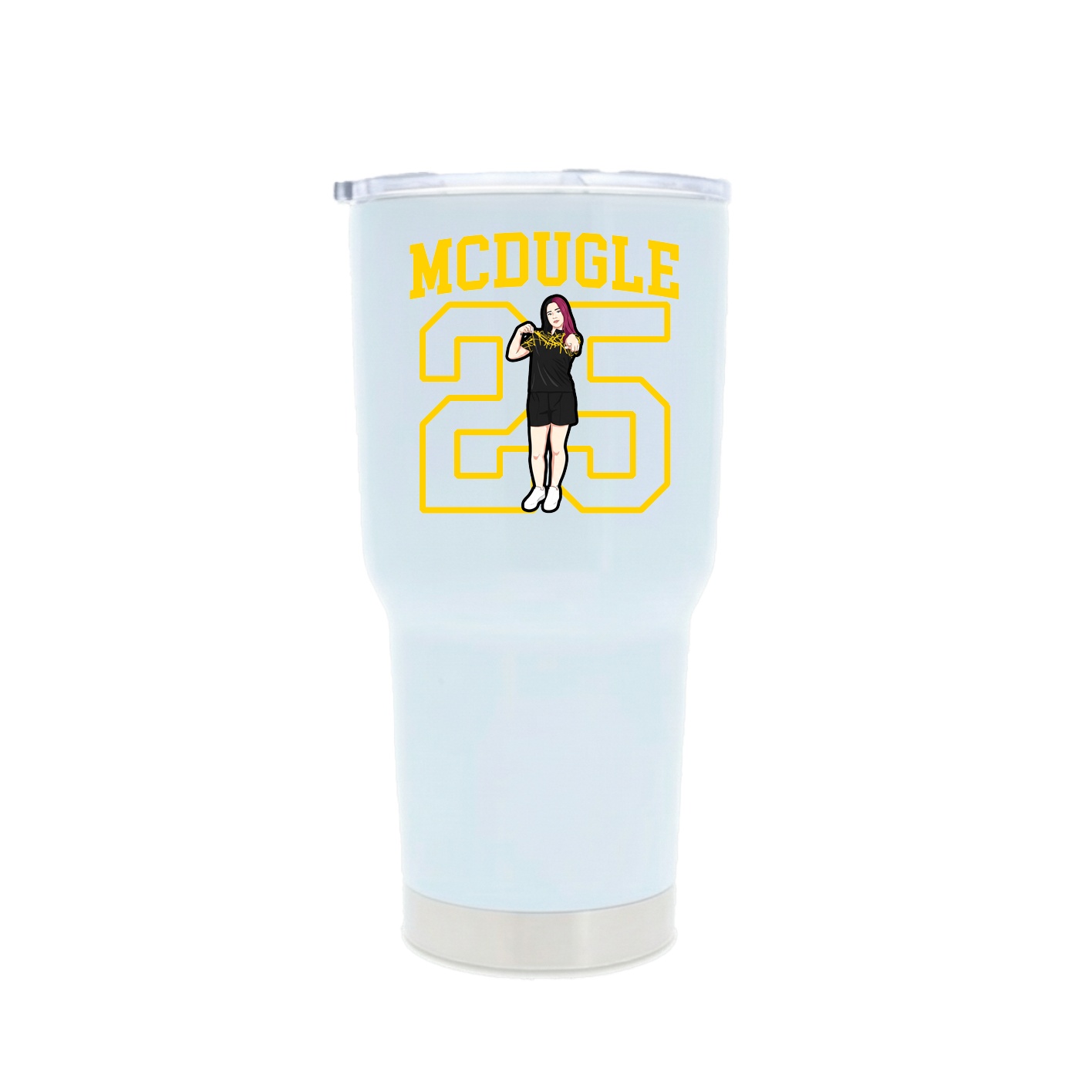 30oz Stainless Steel Tumbler — Shirsey in White