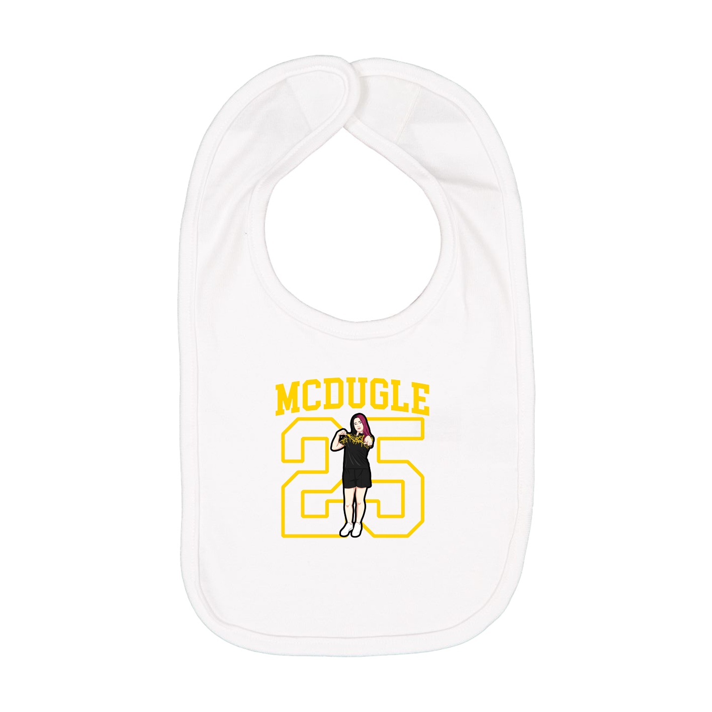Infant Bib — Shirsey in White