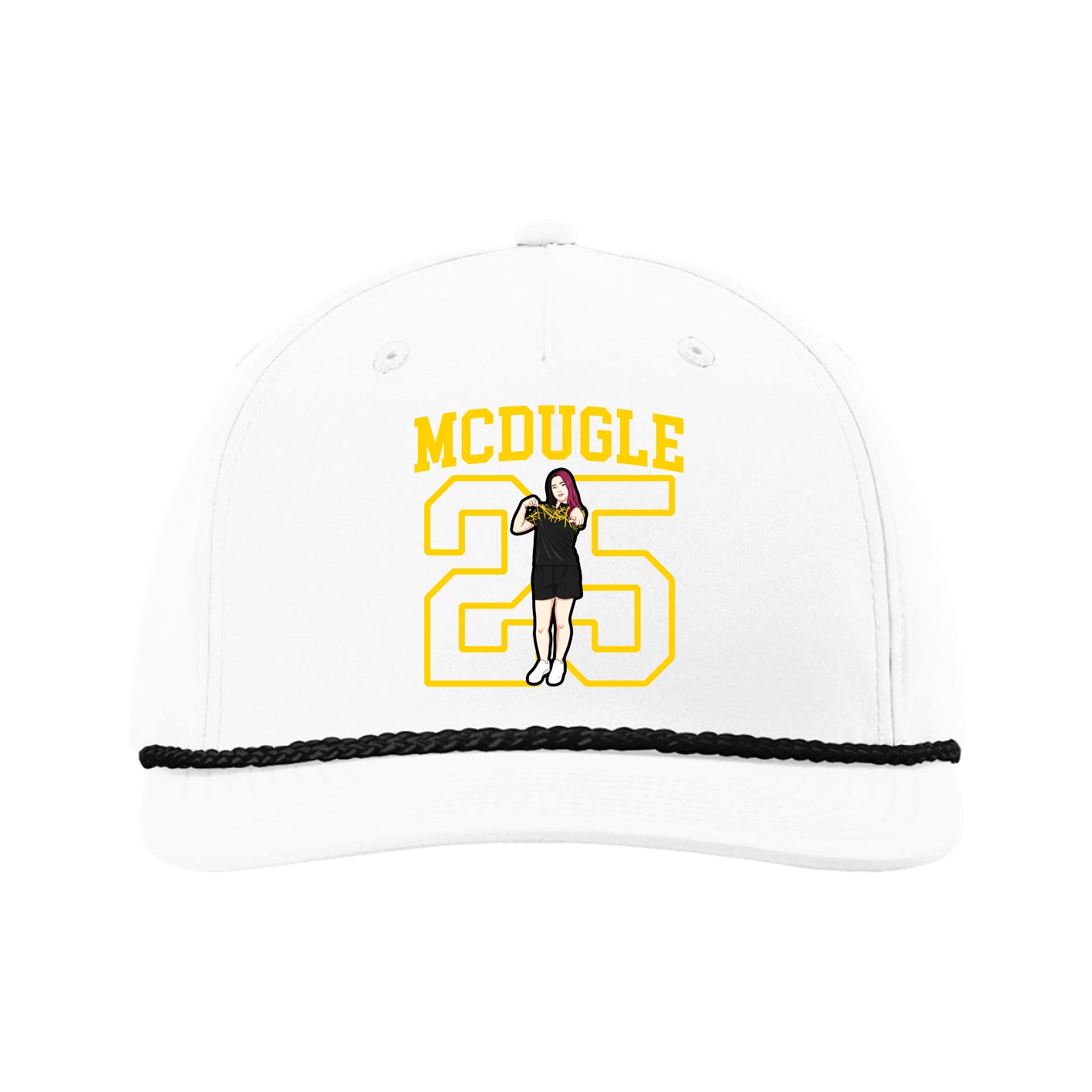 Five-Panel Classic Rope Cap — Shirsey in White