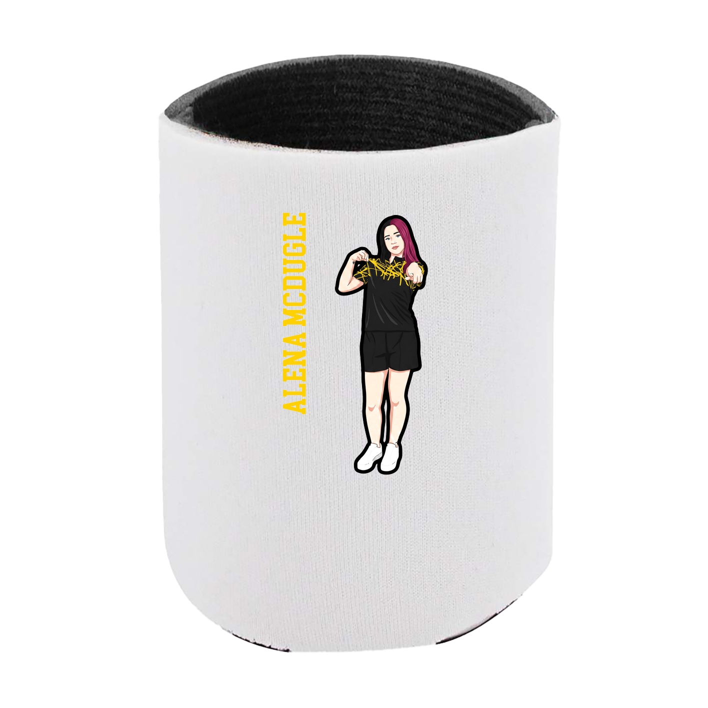 Can Holder — Name Vertical in White
