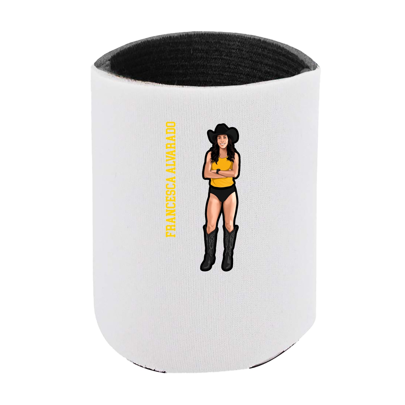 Can Holder — Name Vertical in White