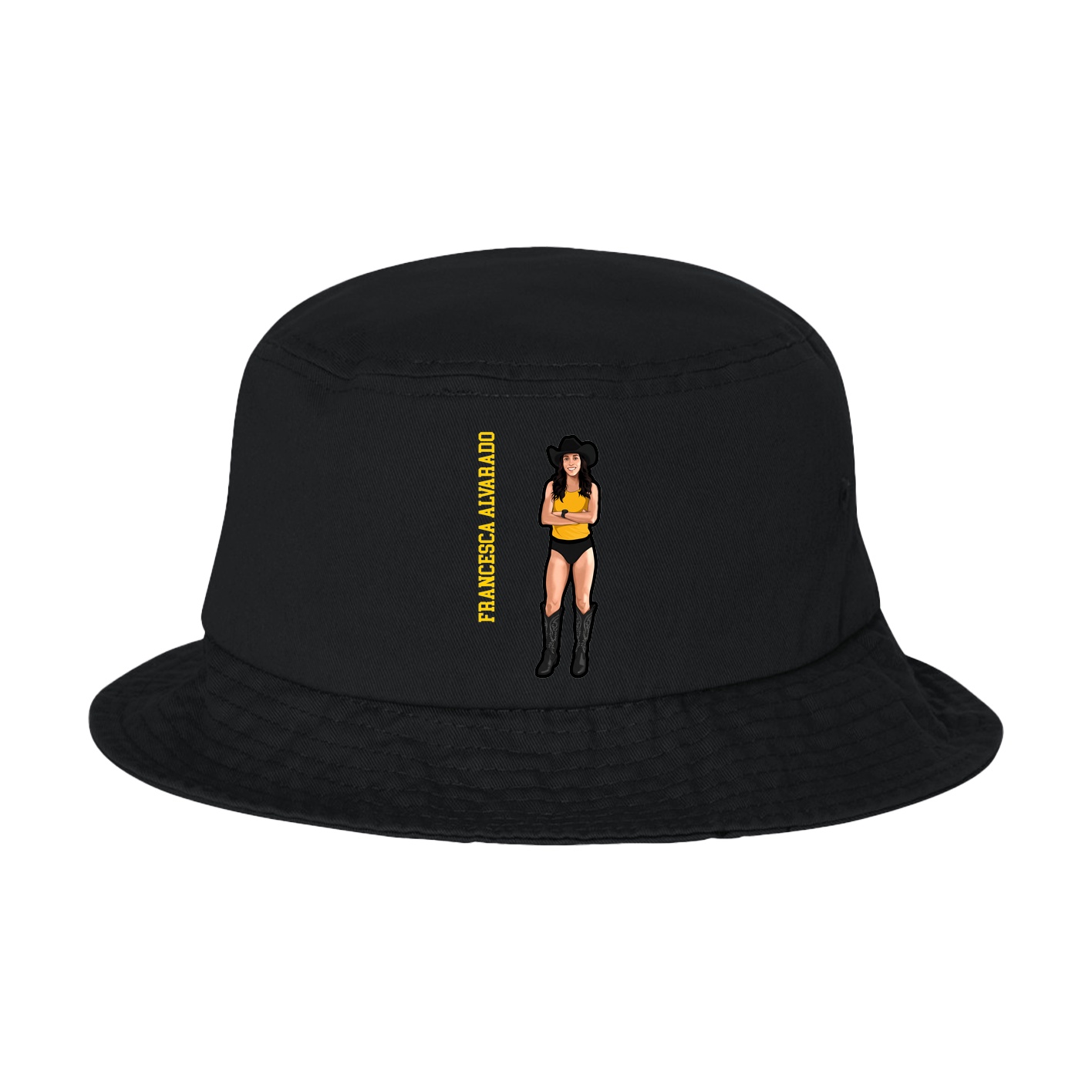 Bucket Cap — Name Vertical in Black