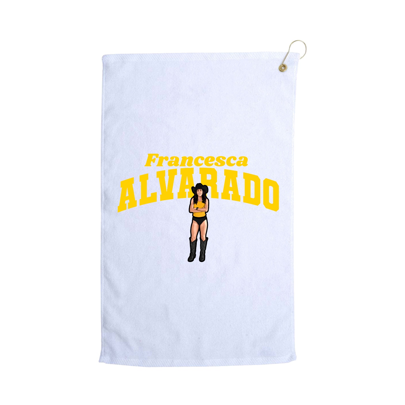 Golf Towel — Signature Arch in White