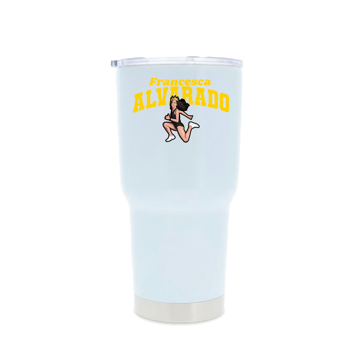 30oz Stainless Steel Tumbler — Signature Arch in White