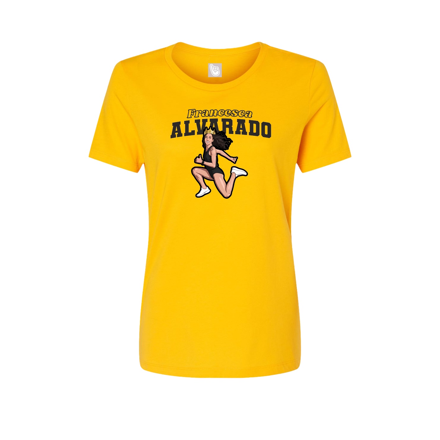 Womens Tee — Name Arch in Gold