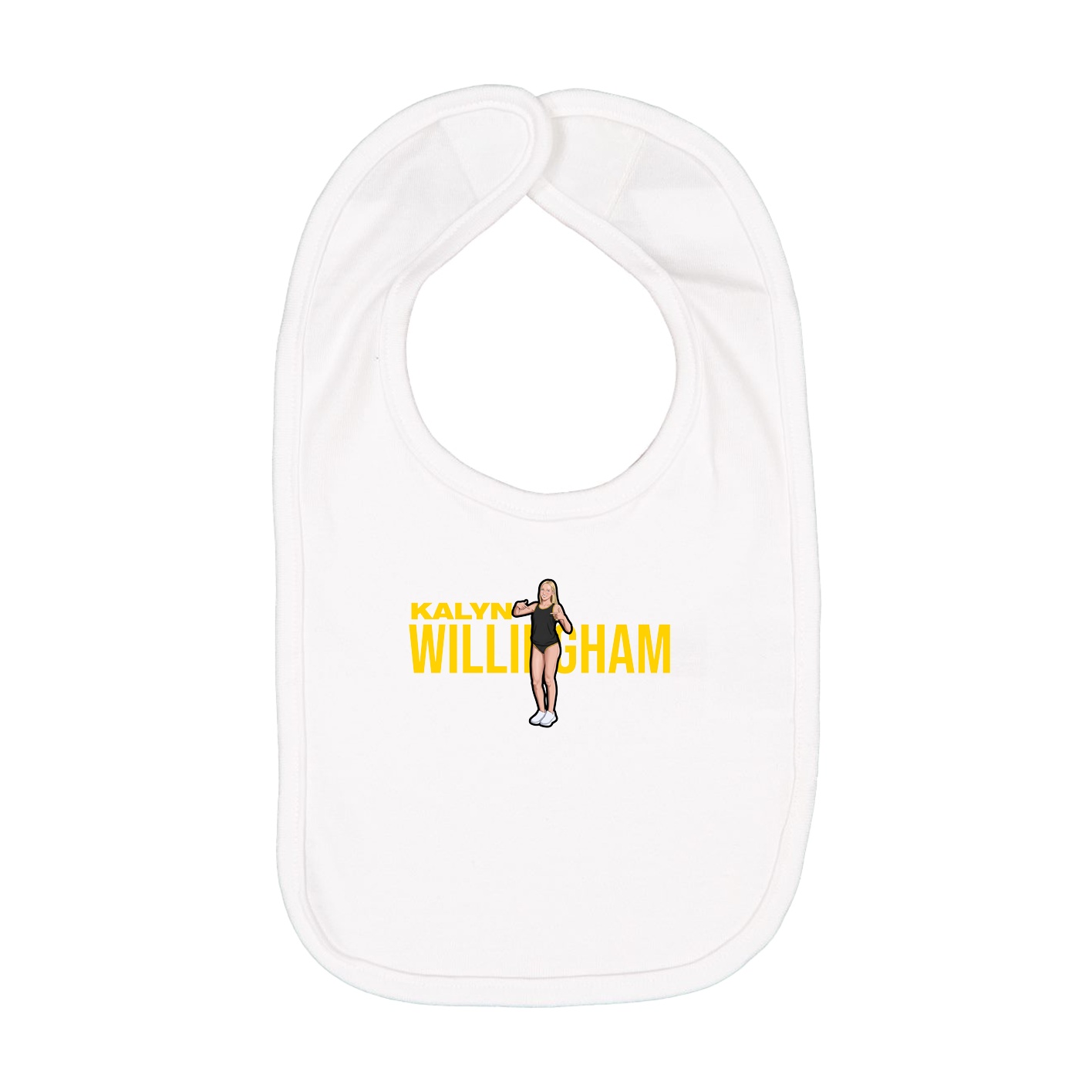 Infant Bib — Player Name in White