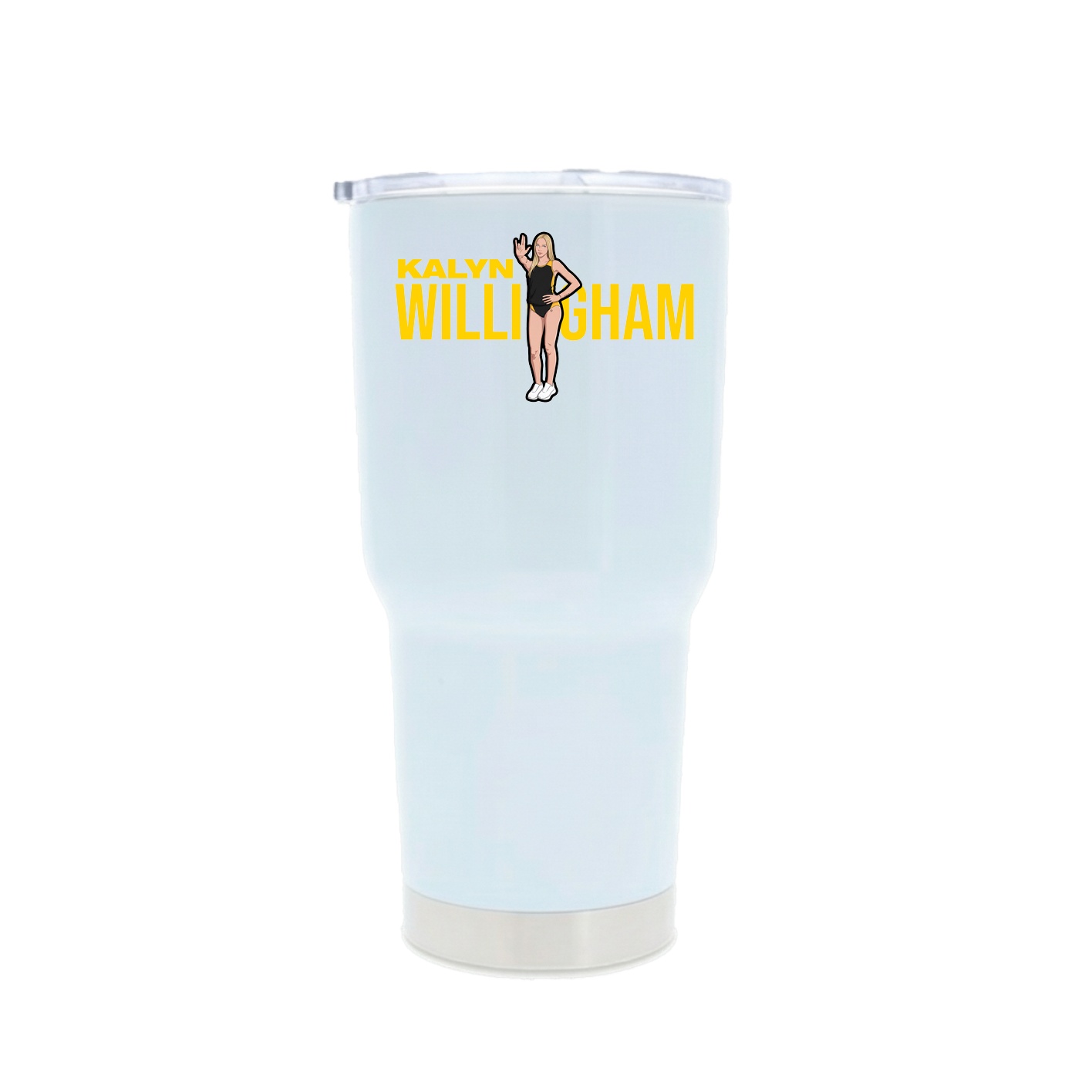 30oz Stainless Steel Tumbler — Player Name in White
