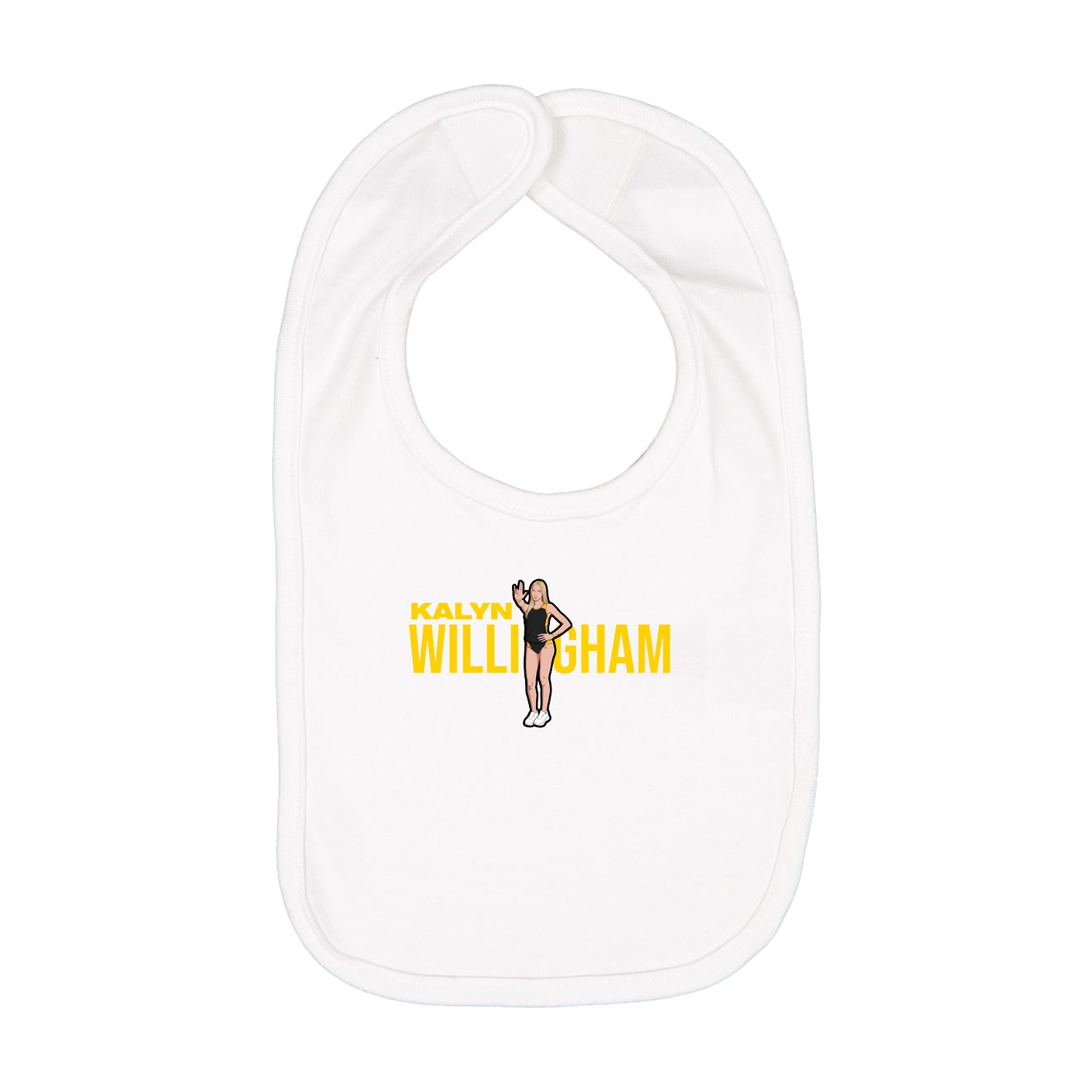 Infant Bib — Player Name in White