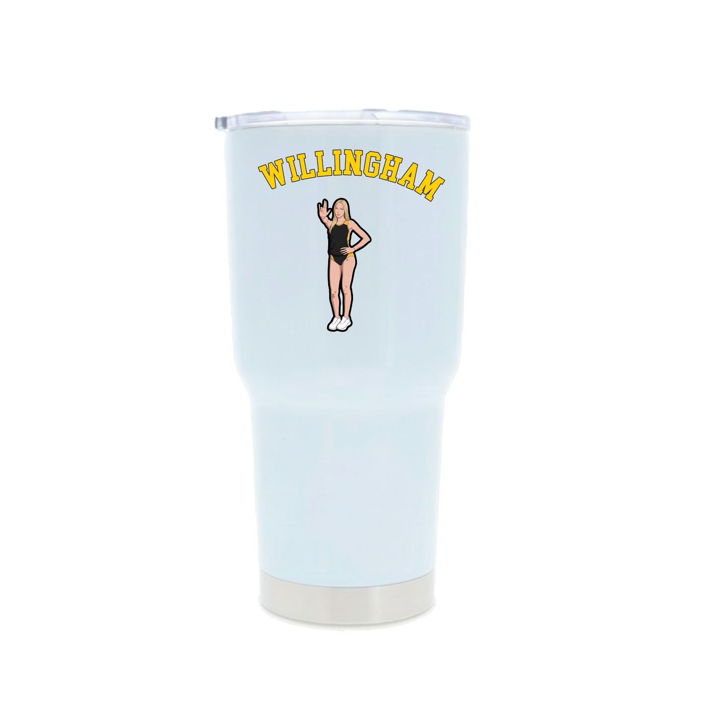 30oz Stainless Steel Tumbler — Shirsey Arch in White