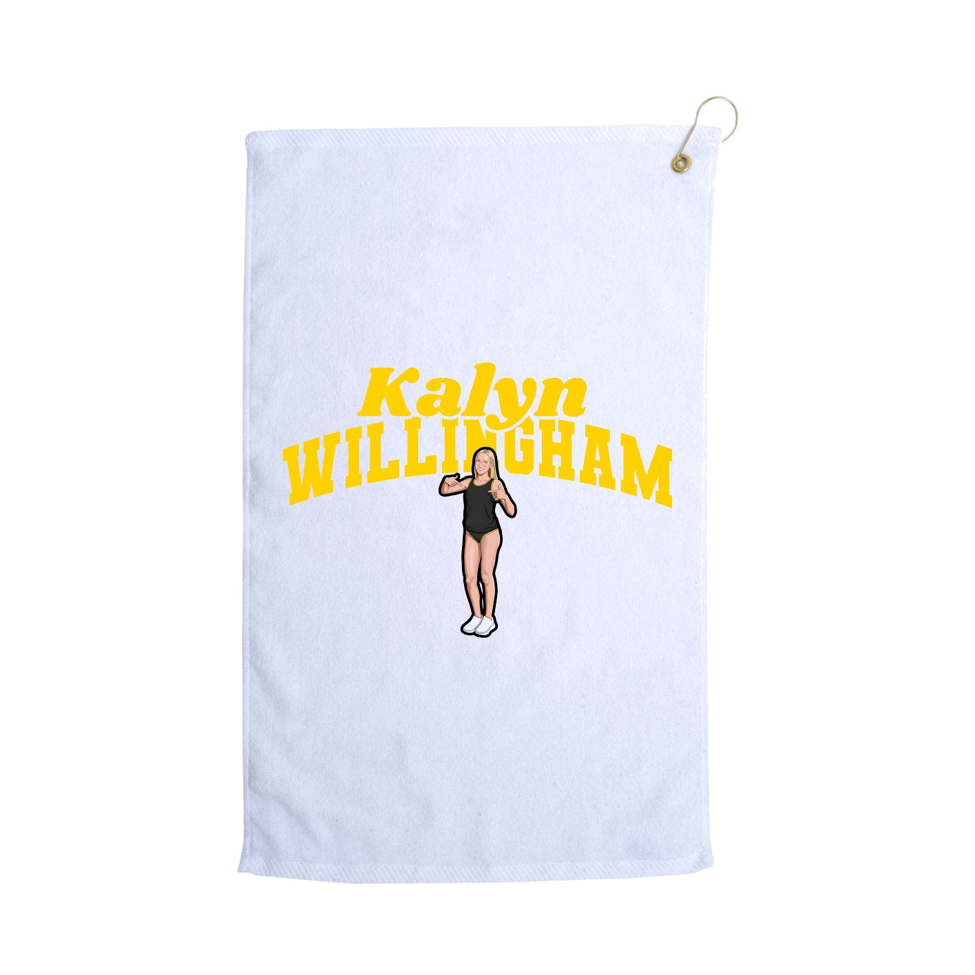 Golf Towel — Signature Arch in White