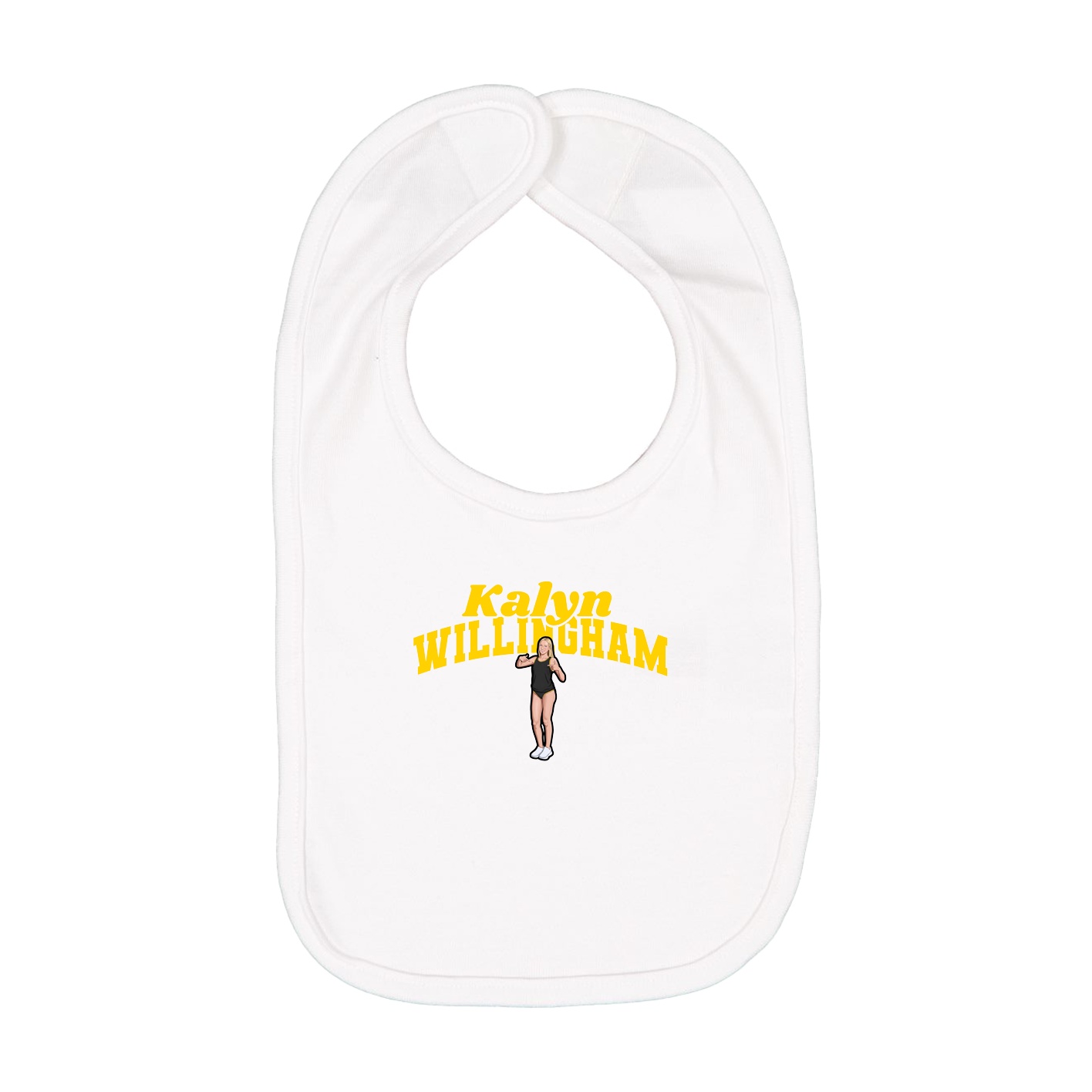 Infant Bib — Signature Arch in White