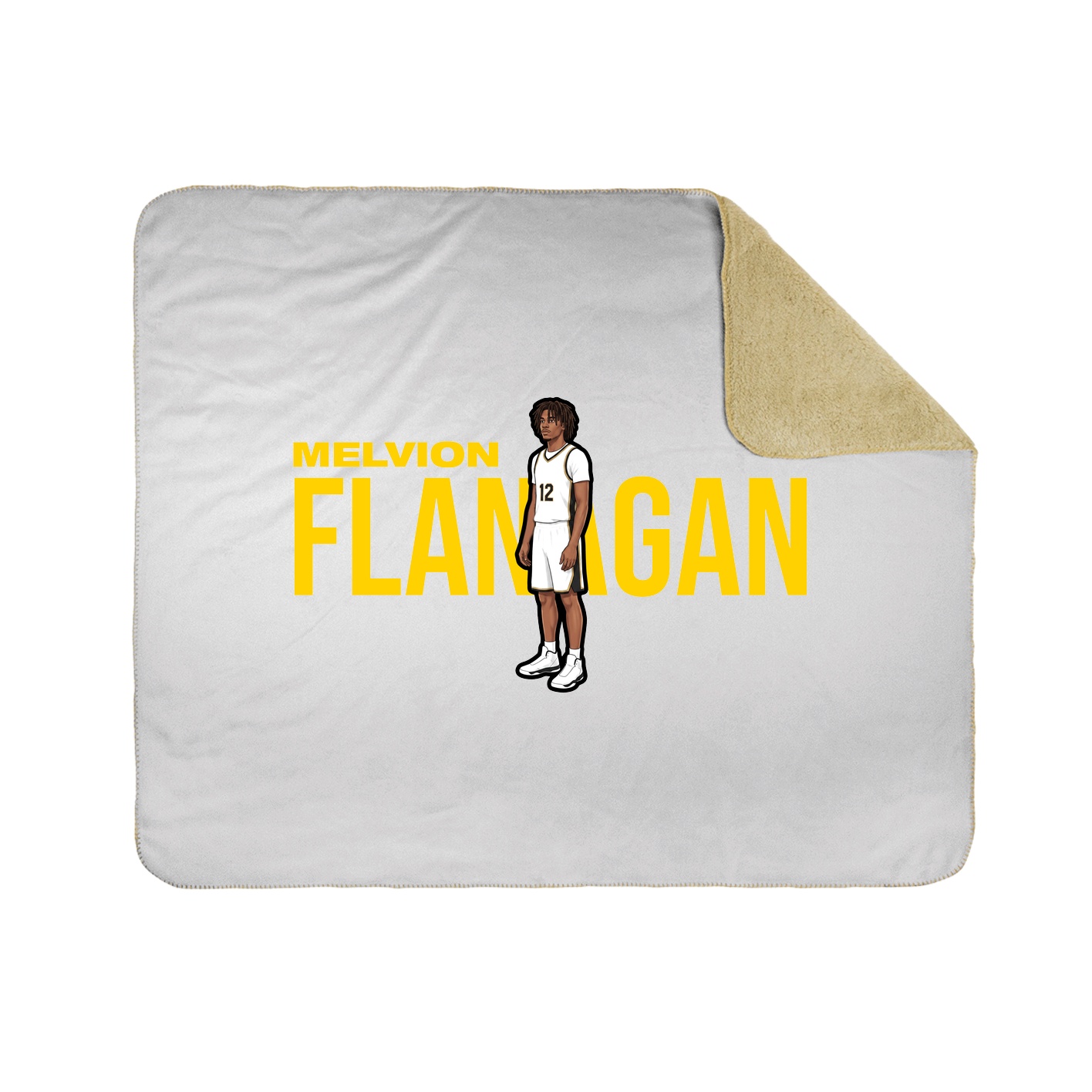 Throw Blanket — Player Name in White