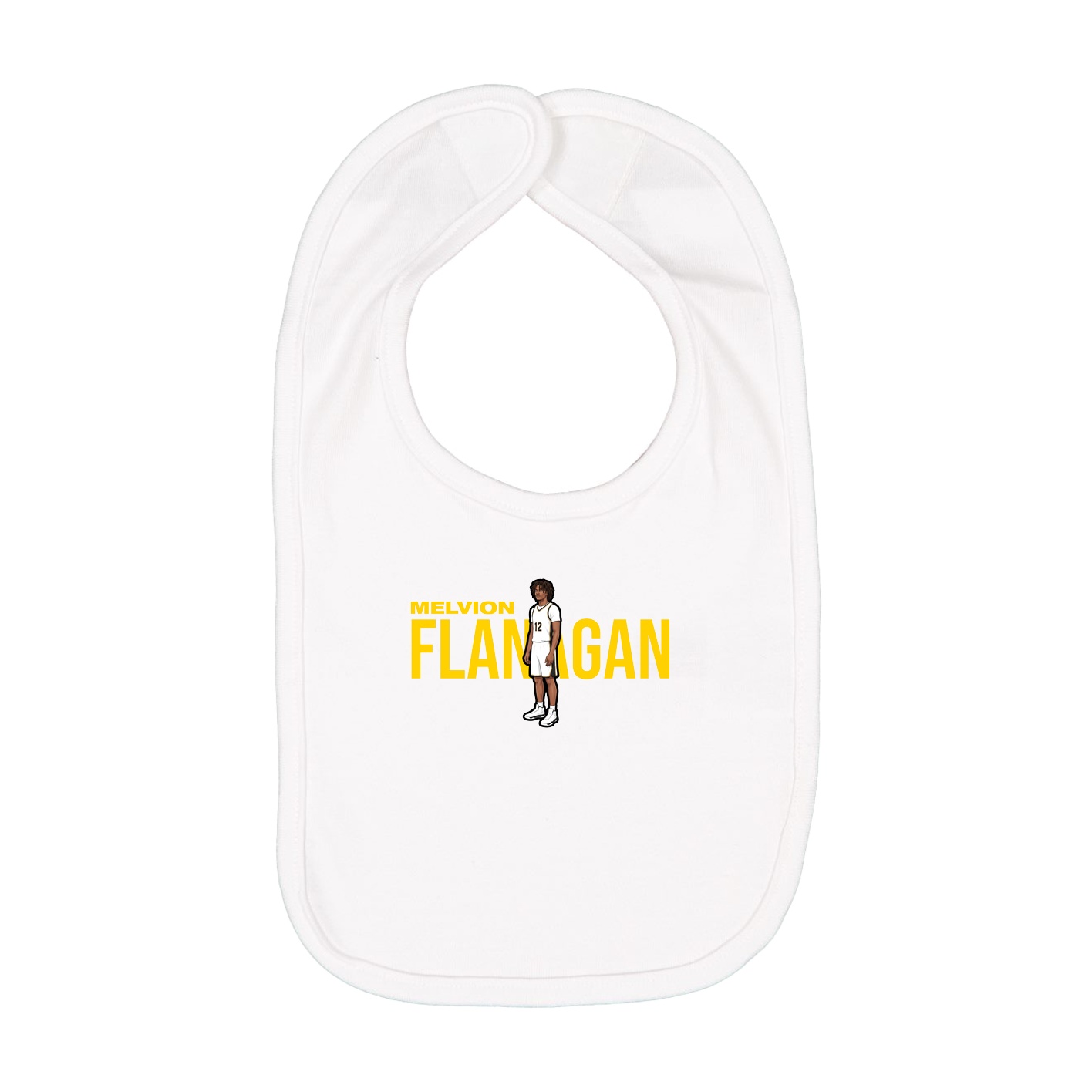 Infant Bib — Player Name in White