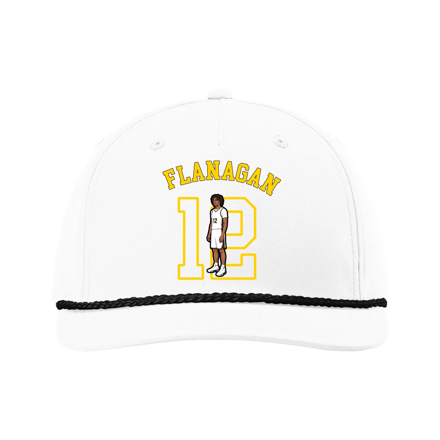 Five-Panel Classic Rope Cap — Shirsey Arch in White