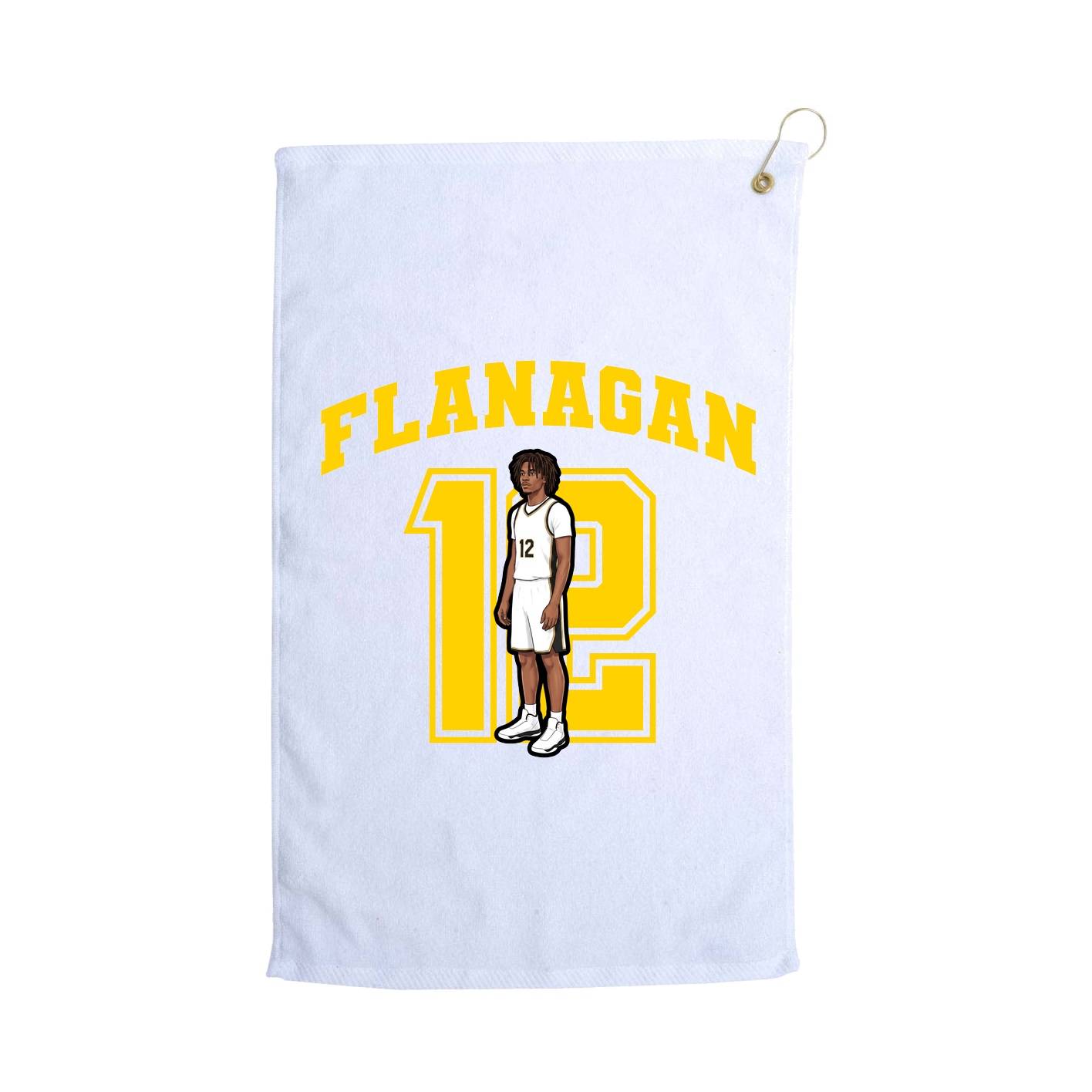 Golf Towel — Number in White