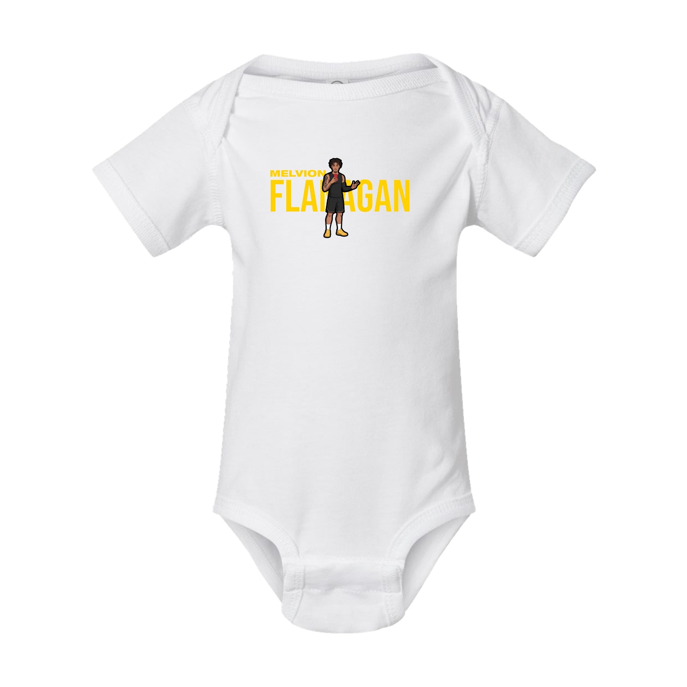 Baby Onesie — Player Name in White