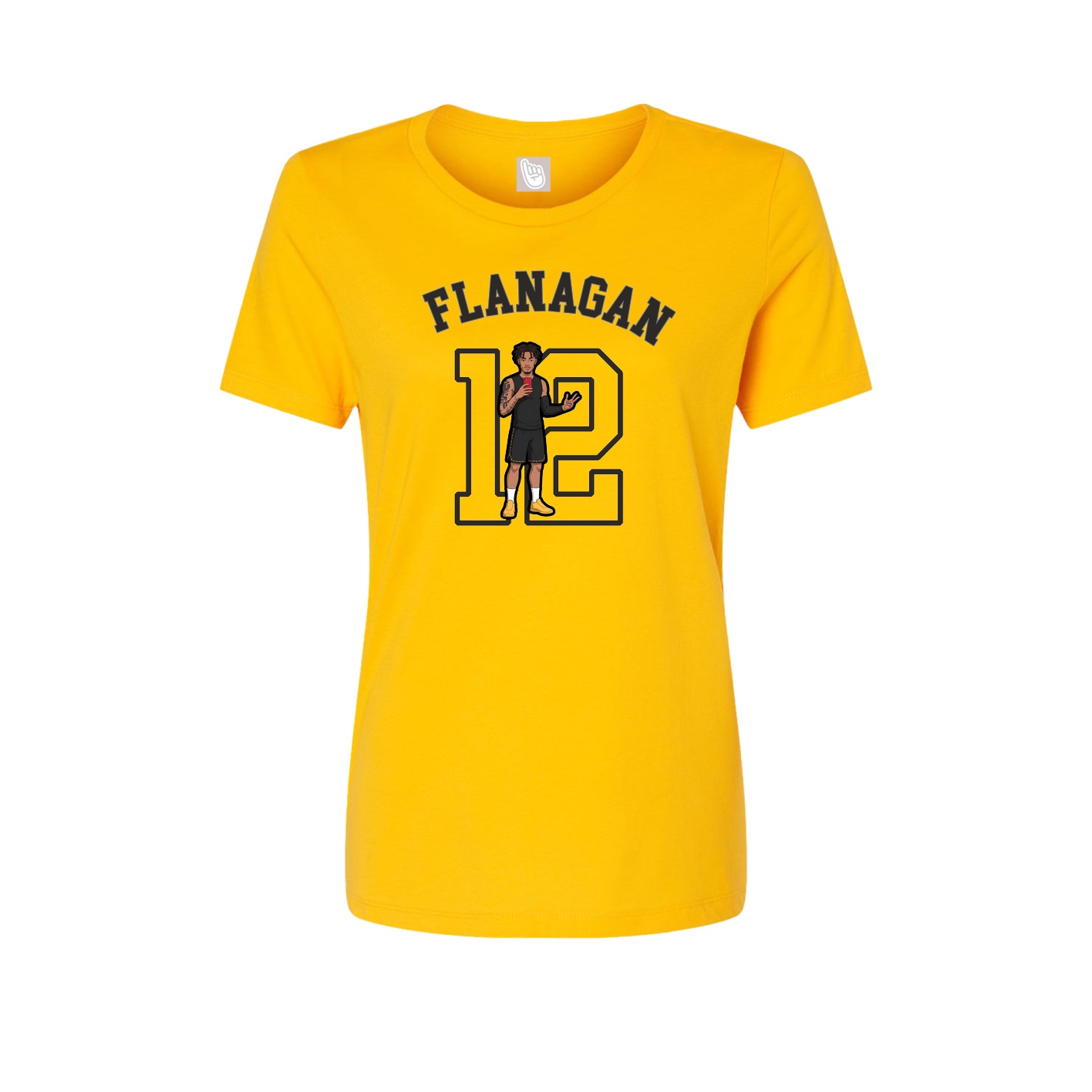 Fitted Women's Tee — Shirsey Arch in Gold