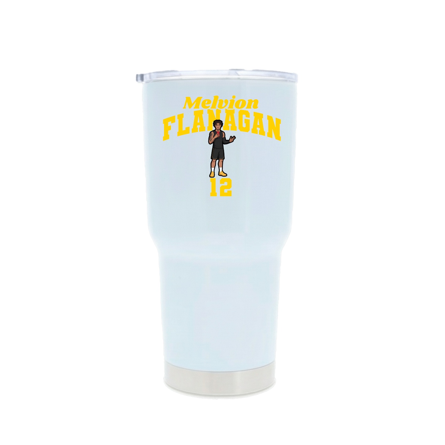 30oz Stainless Steel Tumbler — Signature Arch in White