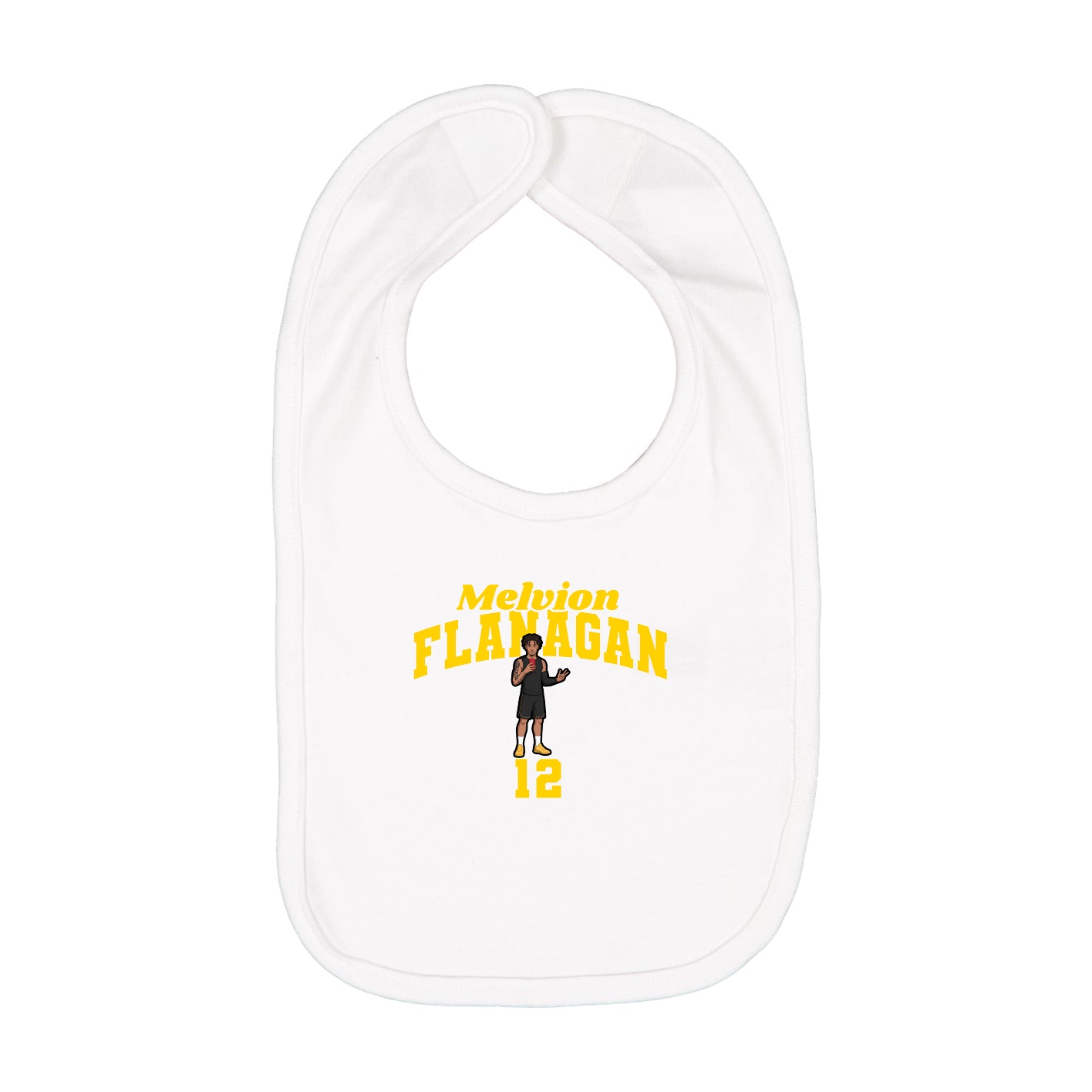 Infant Bib — Signature Arch in White