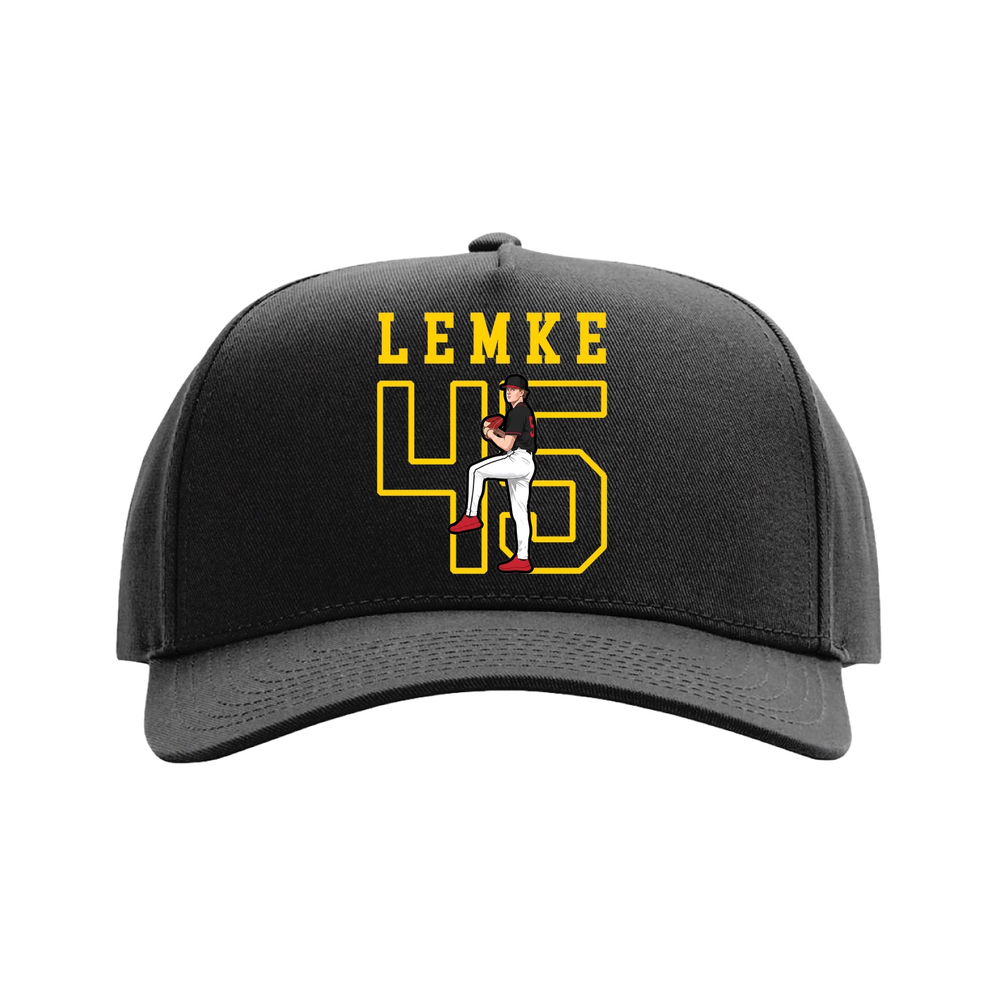 Full Fabric Five-Panel Champ Cap — Shirsey in Black