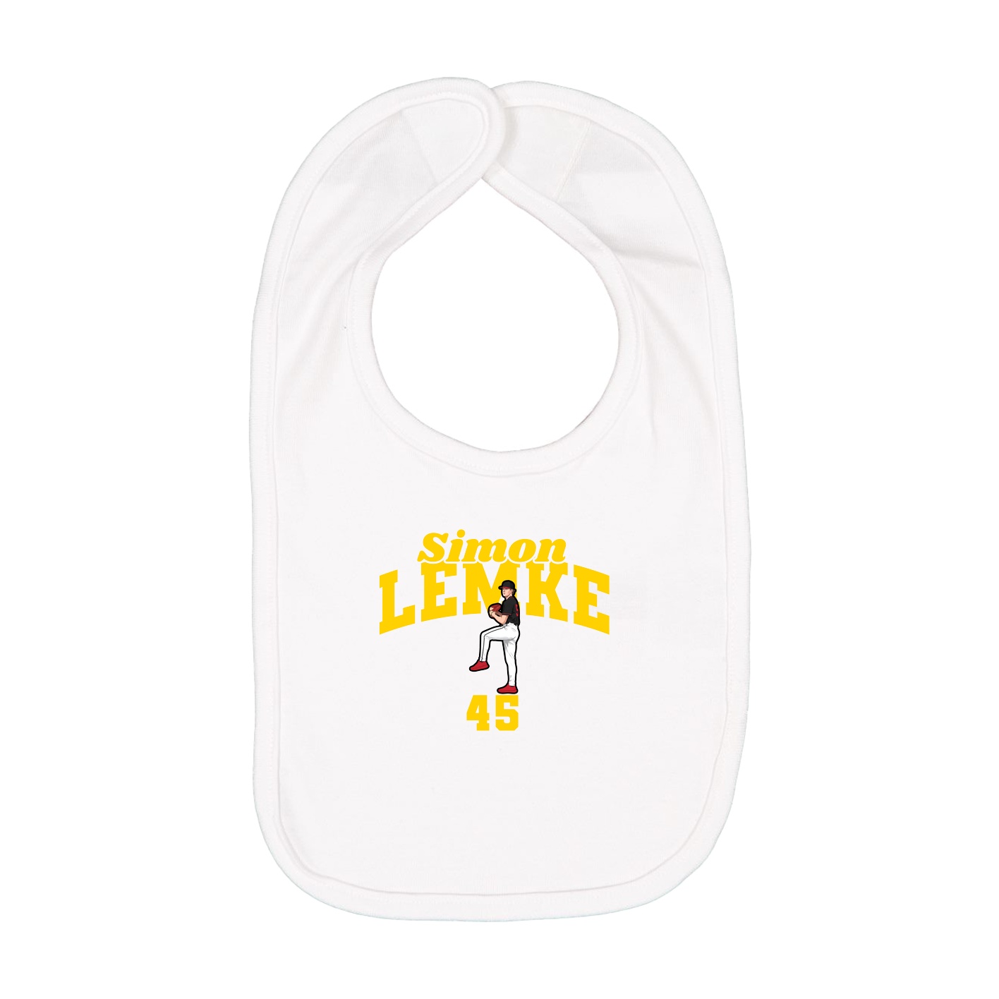 Infant Bib — Signature Arch in White