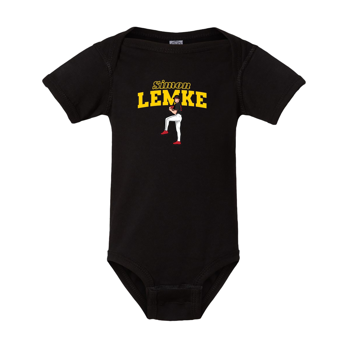 Baby Onesie — Name Arch in Black