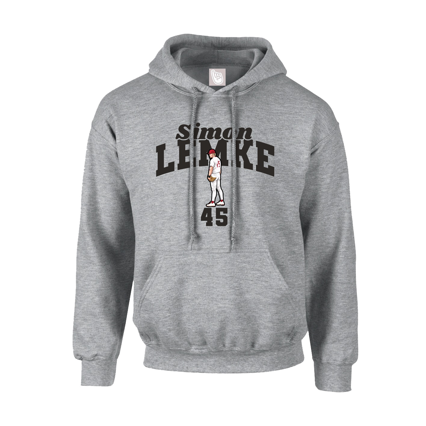 Youth Hoodie — Signature Arch in Grey