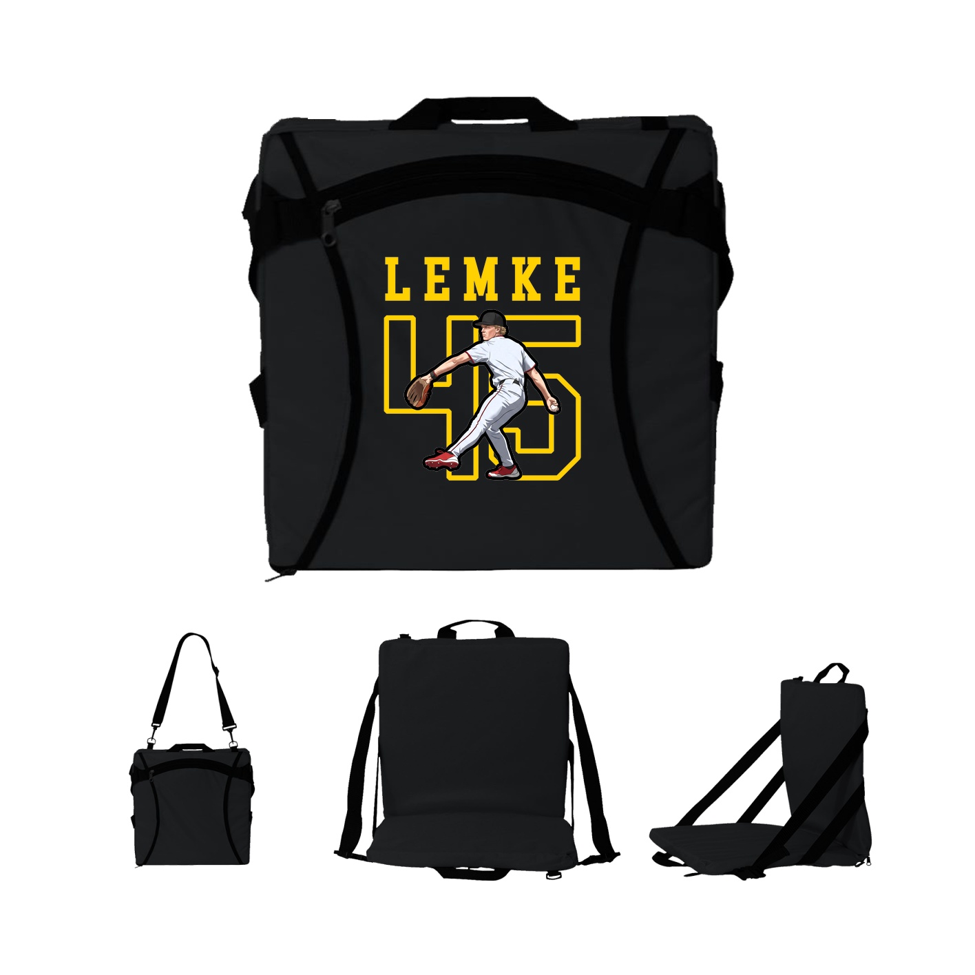 Folding Stadium Seat — Shirsey in Black