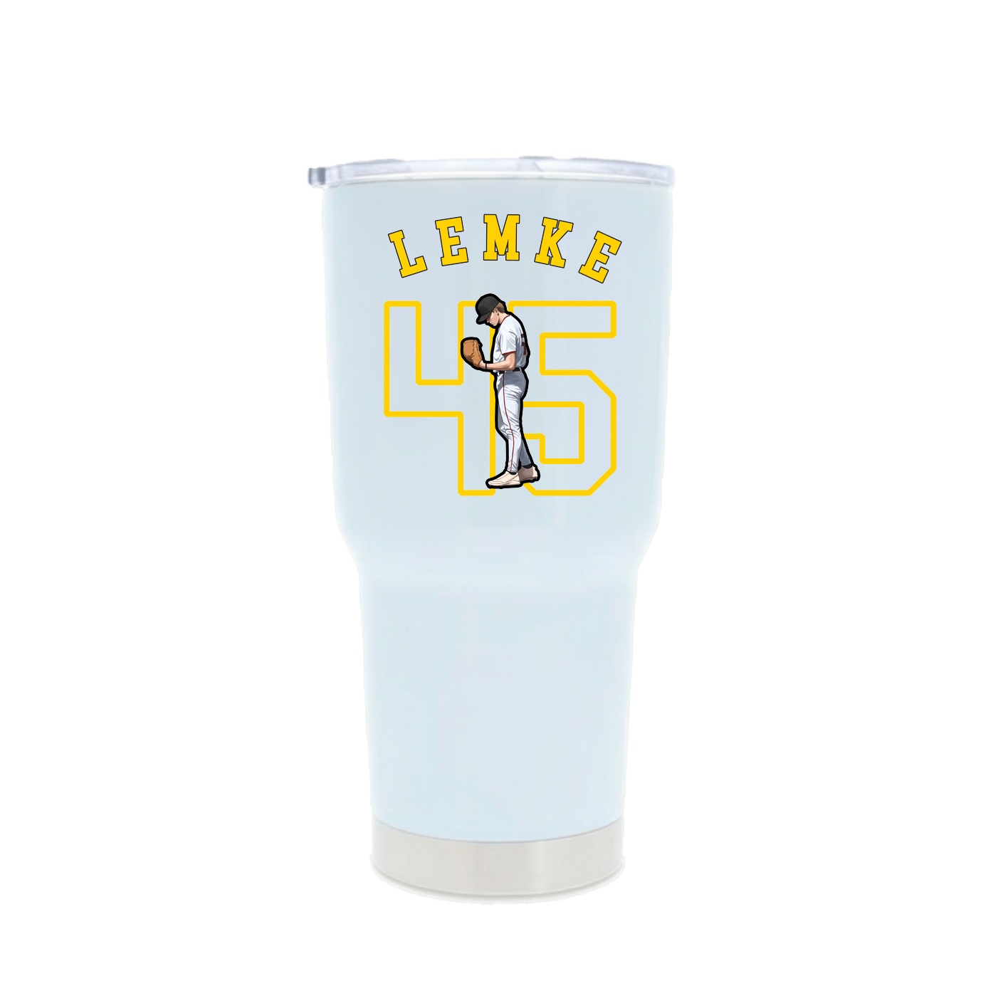 30oz Stainless Steel Tumbler — Shirsey Arch in White