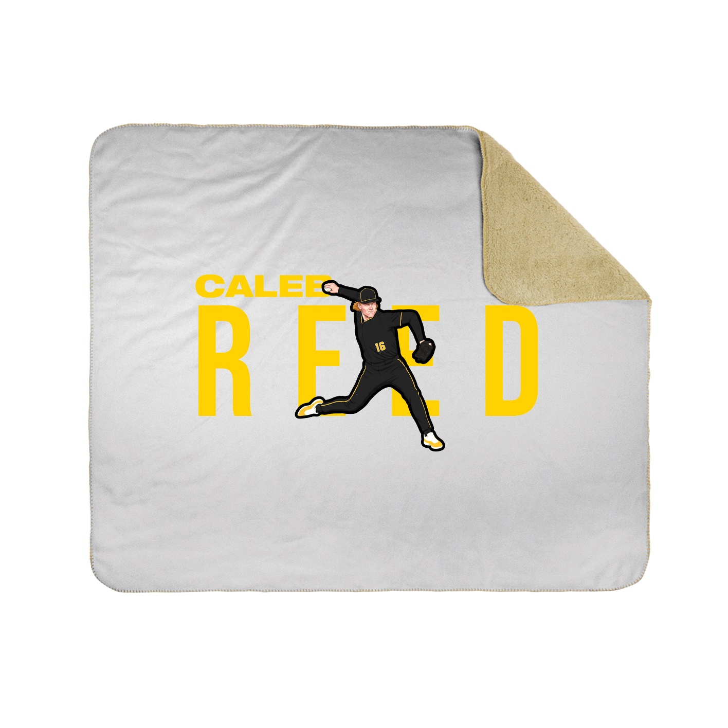 Throw Blanket — Player Name in White