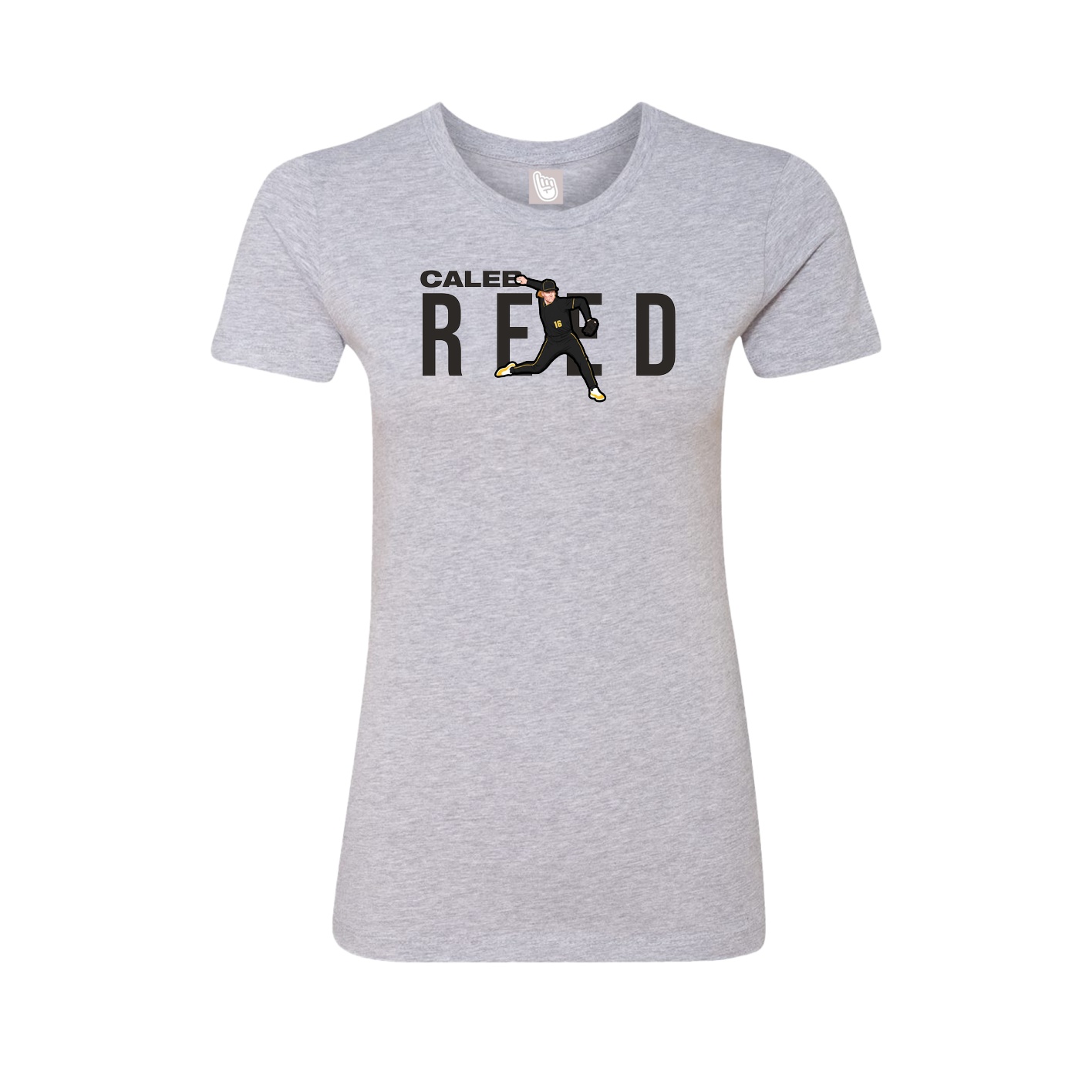 Fitted Women's Tee — Player Name in Grey