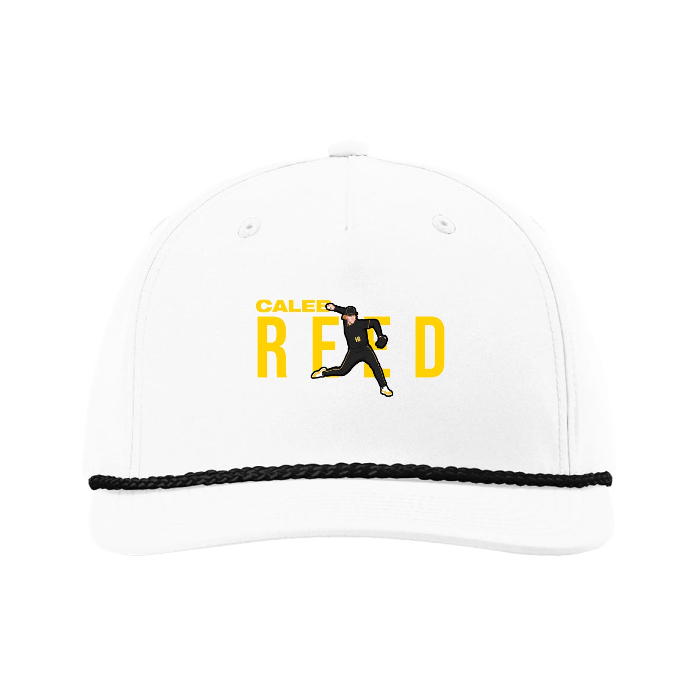 Five-Panel Classic Rope Cap — Player Name in White