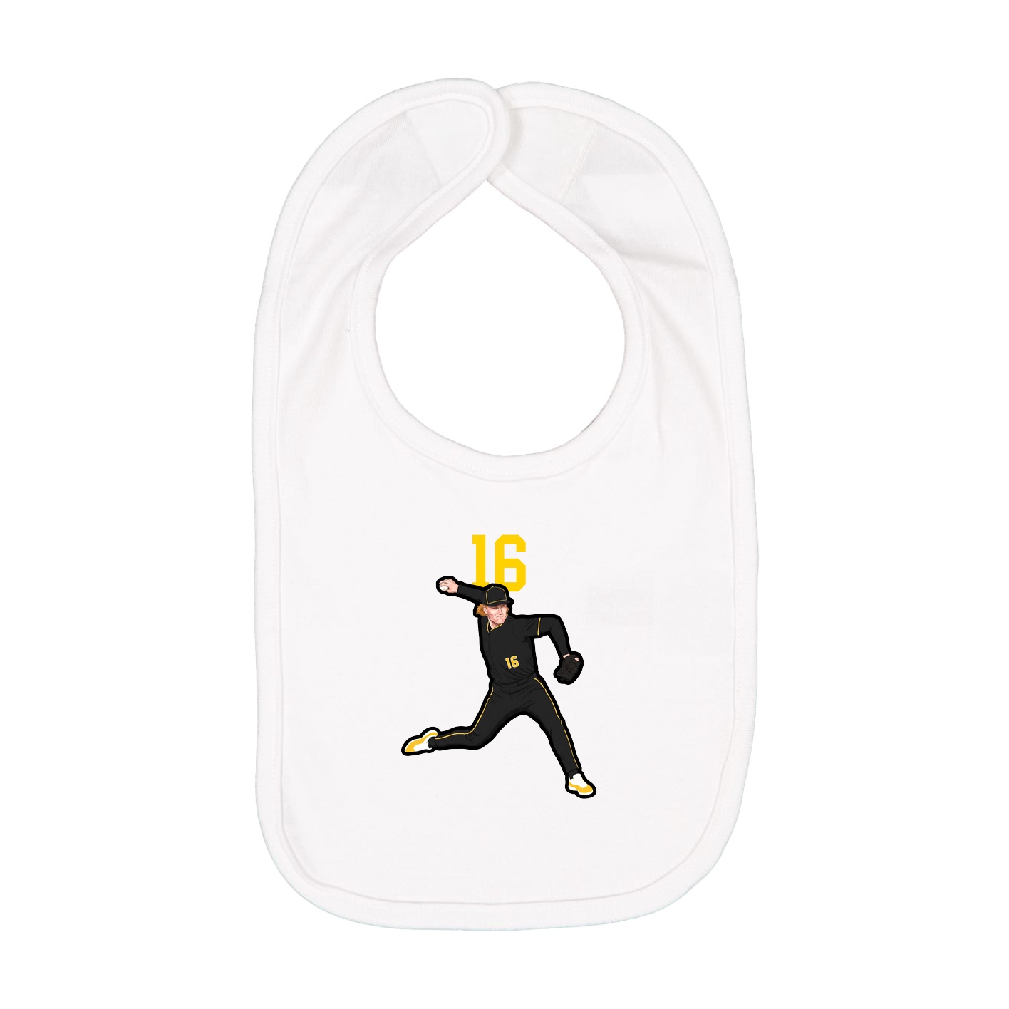 Infant Bib — Number Top in White