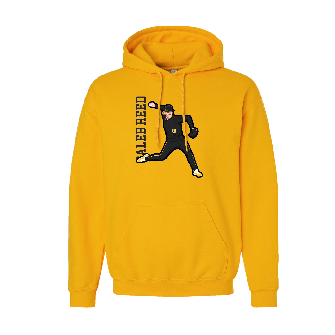 Hoodie — Name Vertical in Gold