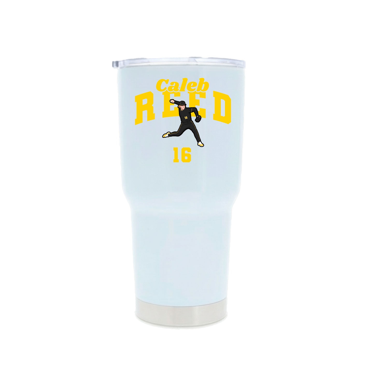 30oz Stainless Steel Tumbler — Signature Arch in White