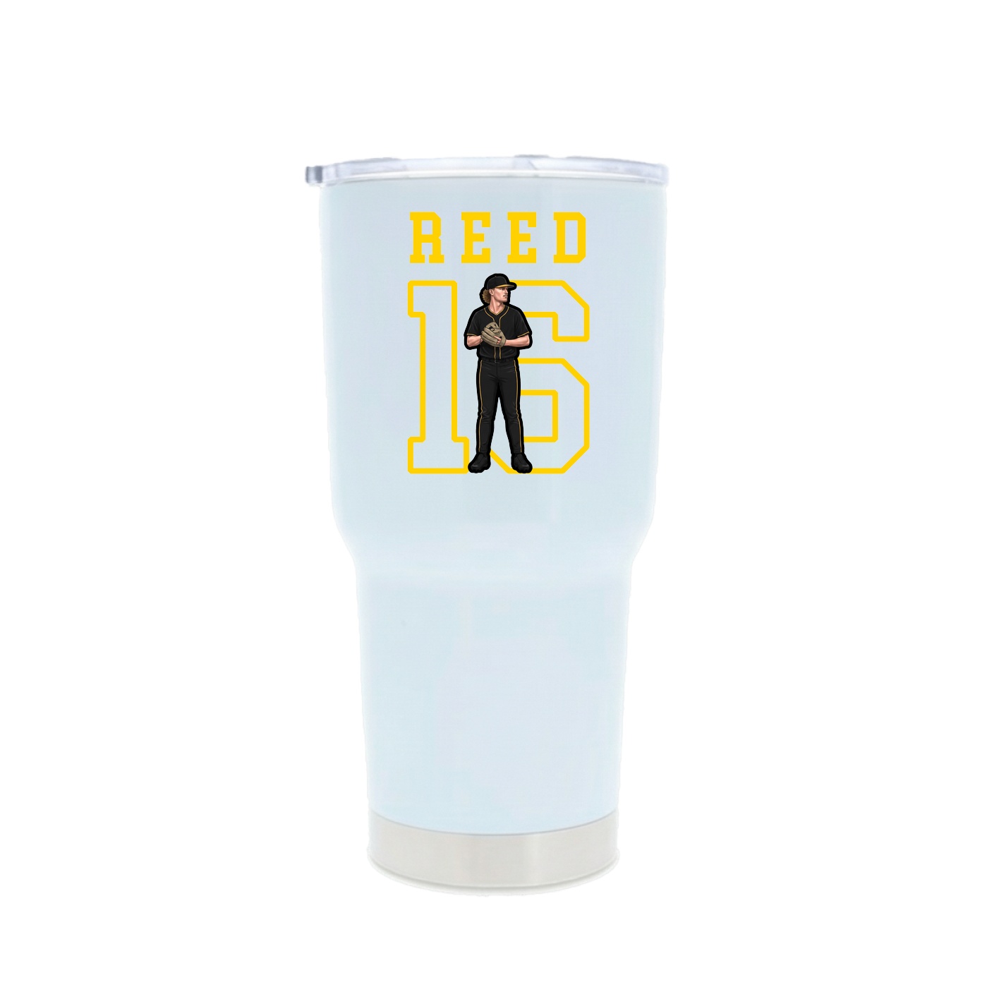 30oz Stainless Steel Tumbler — Shirsey in White