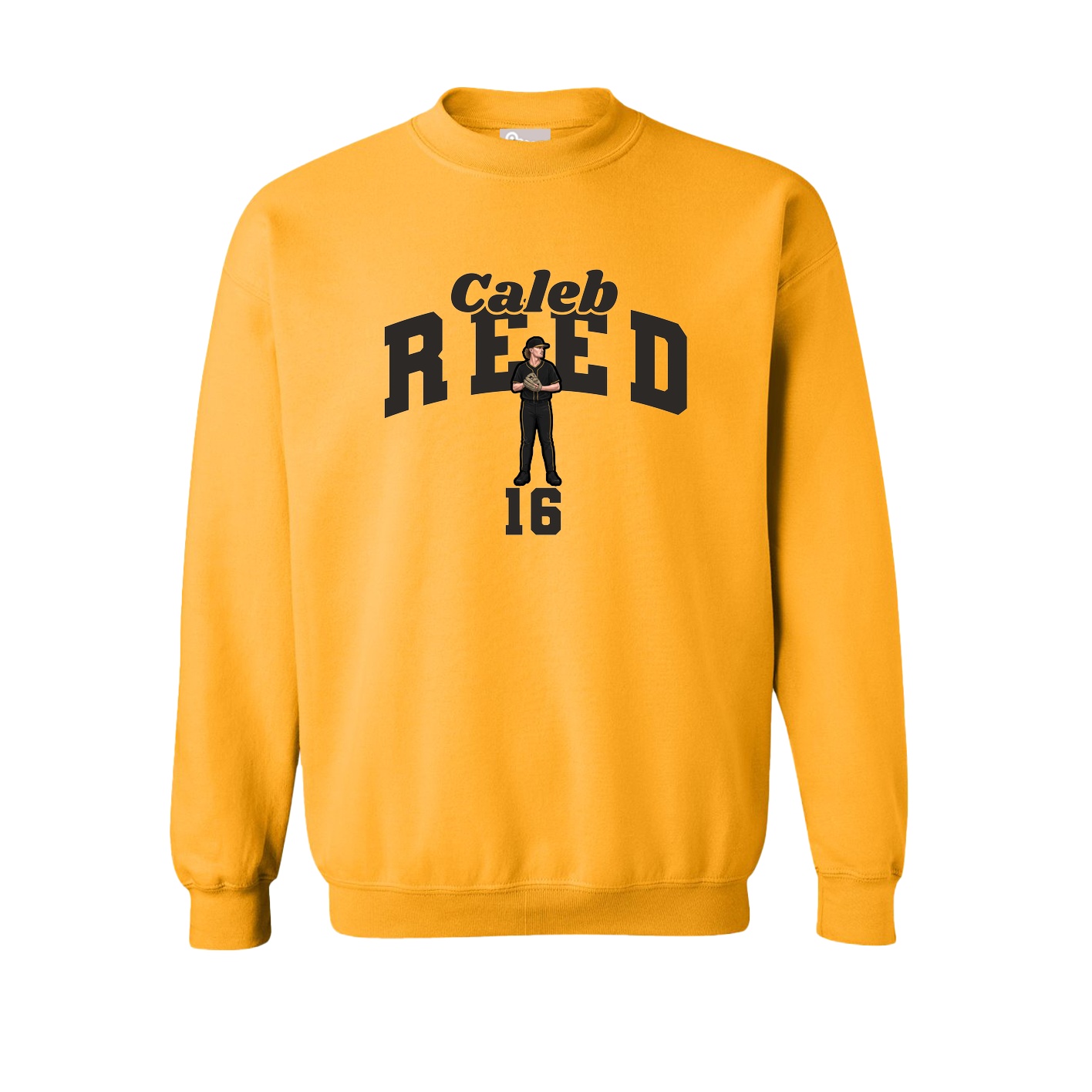 Fleece Crew — Signature Arch in Gold