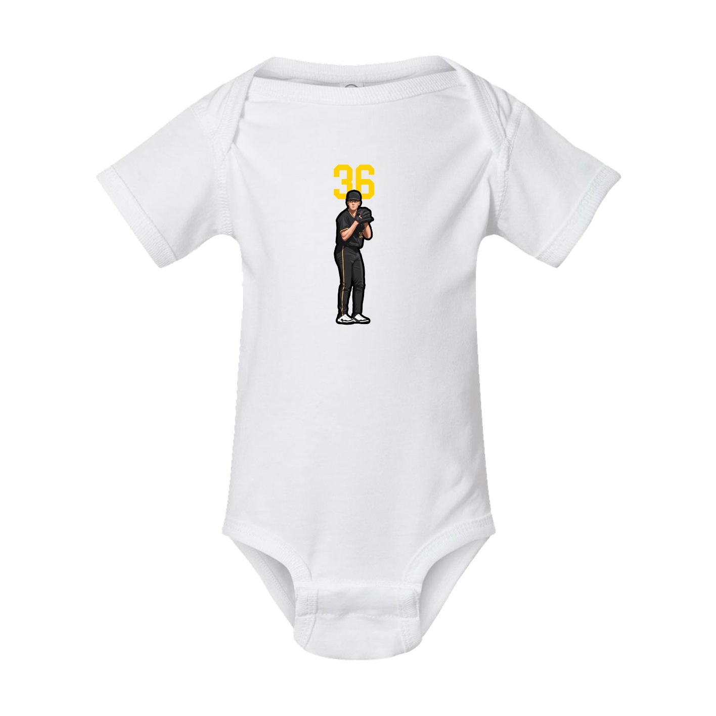 Baby Onesie — Number Top in White